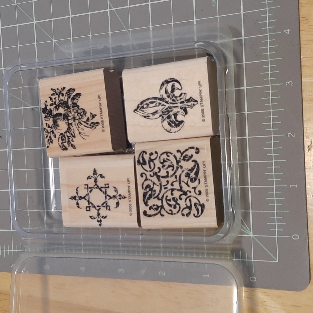 Timeworn Trim set of 4 rubber Stampin Up set